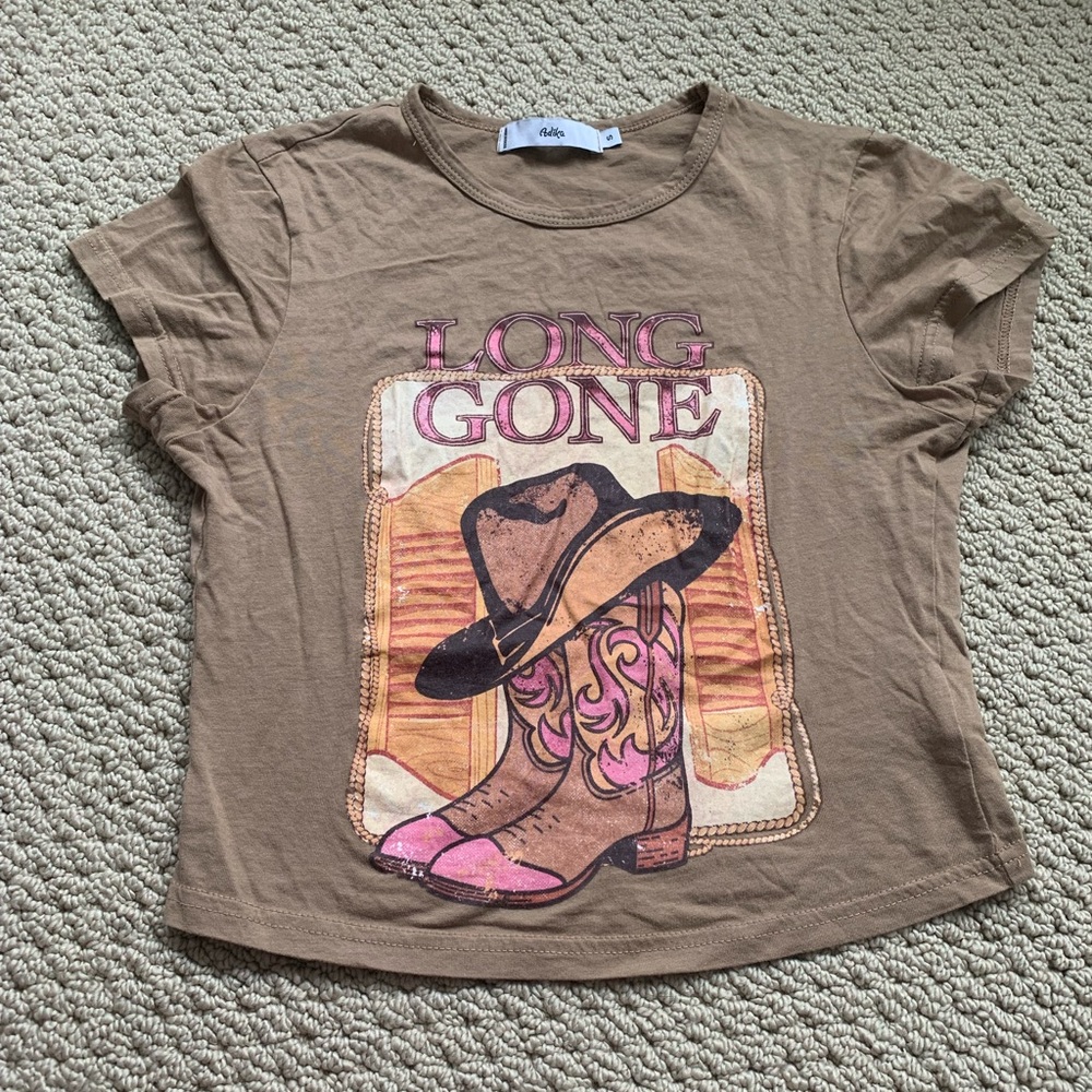 Adika y2k cropped brown baby tee